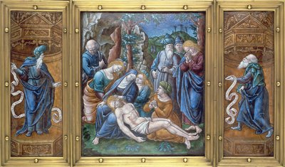 Triptych: the Lamentation, Daniel and St. Peter, 1538 by Pierre Raymond